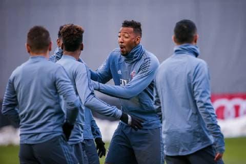 Jerome Boateng FC Bayern Munich laughing GER Soccer UEFA Champions League final training FC Bayern Munich 12 03 2019 Munich Copyright: xTomxWellerx xEibner-Pressefotox EP_eer