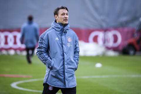 12 03 2019 xkvx Football UEFA Champions League FC Bayern Muenchen FC Liverpool Press conference and training emspor v l Coach Niko Kovac FCB FC Bayern Muenchen in conversation with Uli Koehler of Sky Sport News DFL DFB REGULATIONS PROHIBIT ANY USE OF PHOTOGRAPHS as IMAGE SEQUENCES and or QUASI VIDEO Muenchen