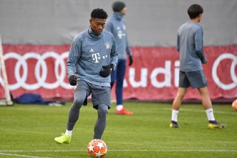 David ALABA Bayern Muenchen am Ball Action Final Training FC Bayern Muenchen before the Champions League Round of 16 FC Bayern Muenchen FC Liverpool Soccer on 12 03 2019