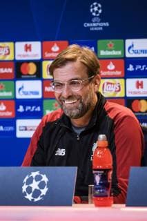 12 03 2019 xkvx Football UEFA Champions League FC Bayern Munich FC Liverpool Press conference and training emspor v l Head coach Coach Juergen Klopp FC Liverpool DFL DFB REGULATIONS PROHIBIT ANY USE OF PHOTOGRAPHS as IMAGE SEQUENCES and or QUASI VIDEO Munich