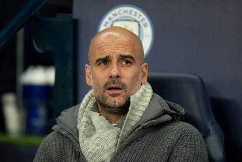 Manchester City v FC Schalke 04 UEFA Champions League Manchester City manager Pep Guardiola before the UEFA Champions League match at the Etihad Stadium, Manchester Content Not Available For UK Newspapers Copyright: xRussellxHartx FIL-12984-0003