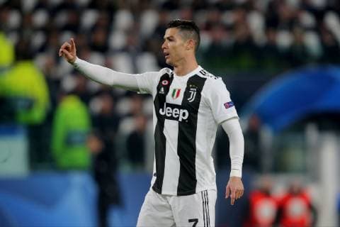 Turin Italy 12 03 2019 UEFA Champions League 2018 19 Season Round of 16 Second Leg Juventus Club de Atletico Madrid Christiano Ronaldo JUV gesticulated gesture DeFodi541