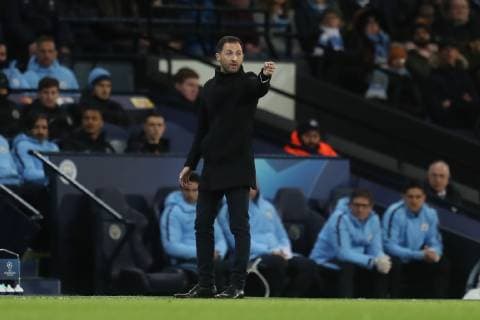 12 03 2019 Football Season 2018 2019 Champions League Round of 16 Manchester City FC Schalke 04 Head Coach Domenico TEDESCO FC Schalke 04 Manchester Etihad Stadium Germany