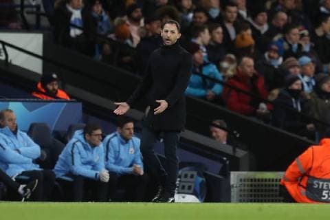 12 03 2019 Football Season 2018 2019 Champions League Round of 16 Manchester City FC Schalke 04 Head Coach Domenico TEDESCO FC Schalke 04 Manchester Etihad Stadium Germany