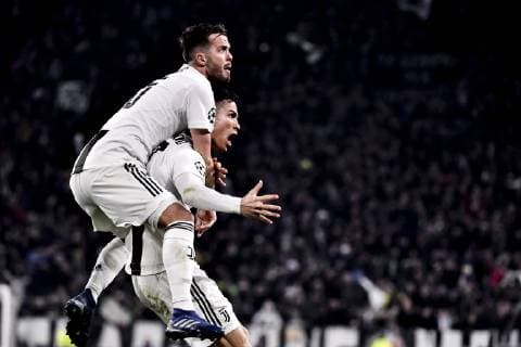 Photo LaPresse Marco Alpozzi March 12, 2019 Turin (Italy) soccer Juventus vs Atletico Madrid - Champions League Fourth Round - Stadio Allianz Stadium In the pic: Cristiano Ronaldo (Juventus F.C.);celebrating goal  Copyright: xMarcoxAlpozzi LaPresse LaPresse x