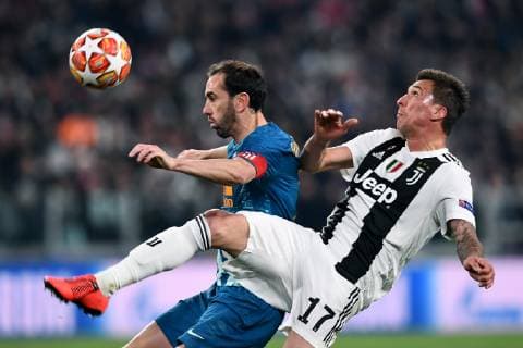 Mg Torino 12 03 2019 - Champions League Juventus-Atletico Madrid foto Matteo Gribaudi Image nella foto: Diego Godin-Mario Mandzukic 