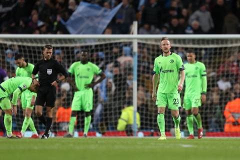 12 03 2019 Football Season 2018 2019 Champions League Round of the Sixteen Manchester City FC Schalke 04 Cedric Teuchert FC Schalke 04 Manchester Etihad Stadium Germany