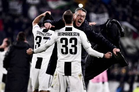 Photo LaPresse Marco Alpozzi March 12, 2019 Turin (Italy) soccer Juventus vs Atletico Madrid - Champions League Fourth Round - Stadio Allianz Stadium In the pic: Juventus Celebrate victory  Copyright: xMarcoxAlpozzi LaPresse LaPresse x
