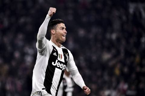 Photo LaPresse Marco Alpozzi March 12, 2019 Turin (Italy) soccer Juventus vs Atletico Madrid - Champions League Fourth Round - Stadio Allianz Stadium In the pic: Cristiano Ronaldo (Juventus F.C.);celebrating goal  Copyright: xMarcoxAlpozzi LaPresse LaPresse x