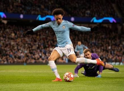 Manchester City v FC Schalke 04 UEFA Champions League Leroy Sane of Manchester City thought he d scored a goal but was ruled out by a VAR decision during the UEFA Champions League match at the Etihad Stadium, Manchester Content Not Available For UK Newspapers Copyright: xRussellxHartx FIL-12984-0069