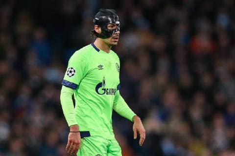 Benjamin Stambouli of FC Schalke 04 during the UEFA Champions League Round of 16 match at the Etihad Stadium, Manchester. Picture date: 12th March 2019. Picture credit should read: James Wilson Sportimage EDITORIAL USE ONLY. No use with unauthorised audio, video, data, fixture lists, club league logos or live services. Online in-match use limited to 120 images, no video emulation. No use in betting, games or single club league player publications. SPI_3347.JPG