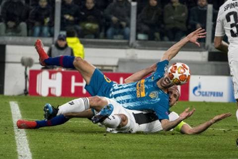 Juanfran Francisco Torres Belen (Atletico de Madrid) Giorgio Chiellini (Juventus) during the Uefa Champions League Round of 16 - 2nd Leg match between Juventus 3-0 Atletico de Madrid at Allianz Stadium on March 12, 2019 in Torino , Italy. Noxthirdxpartyxsales  (99023043)
