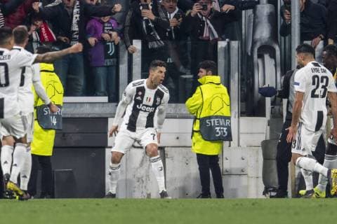 Cristiano Ronaldo dos Santos Aveiro (Juventus) celebrates after scoring his team s third goal during the Uefa Champions League Round of 16 - 2nd Leg match between Juventus 3-0 Atletico de Madrid at Allianz Stadium on March 12, 2019 in Torino , Italy. Noxthirdxpartyxsales  (99023281)