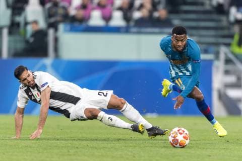 Emre Can (Juventus) Thomas Lemar (Atletico de Madrid) during the Uefa Champions League Round of 16 - 2nd Leg match between Juventus 3-0 Atletico de Madrid at Allianz Stadium on March 12, 2019 in Torino , Italy. Noxthirdxpartyxsales  (99023081)