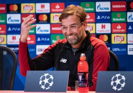 (190313) -- MUNICH, March 13, 2019 (Xinhua) -- Liverpool s head coach Juergen Klopp attends a press conference PK Pressekonferenz for the upcoming UEFA Champions League Round of 16 second leg match between FC Bayern Munich and Liverpool FC in Munich, Germany, on March 12, 2019. (Xinhua Kevin Voigt) (SP)GERMANY-MUNICH-SOCCER-UEFA CHAMPIONS LEAGUE-BAYERN MUNICH VS LIVERPOOL-PRESS CONFERENCE 