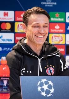 (190313) -- MUNICH, March 13, 2019 (Xinhua) -- Bayern Munich s head coach Niko Kovac attends a press conference PK Pressekonferenz for the upcoming UEFA Champions League Round of 16 second leg match between FC Bayern Munich and Liverpool FC in Munich, Germany, on March 12, 2019. (Xinhua Kevin Voigt) (SP)GERMANY-MUNICH-SOCCER-UEFA CHAMPIONS LEAGUE-BAYERN MUNICH VS LIVERPOOL-PRESS CONFERENCE 