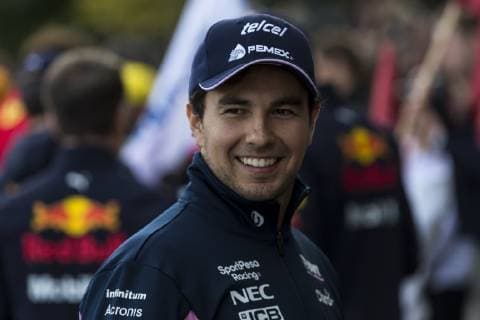 13th March 2019, Federation Square& x200b;, Melbourne, Australia; Formula 1 Season Launch in Melbourne; The number 11 SportPesa Racing Point driver Sergio Perez at the season launch  ActionPlus12114233 StephenxBlackberry