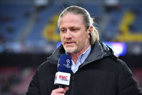 Ex player Emmanuel Petit of FC Barcelona during the champions league football match between FC Barcelona and Olympique Lyon on March 13 2019 at Camp Nou stadium in Barcelona Spain Cordon Press  xTomasxRubiax xFCxBarcelonaxvsxOlympiquexLyonx
