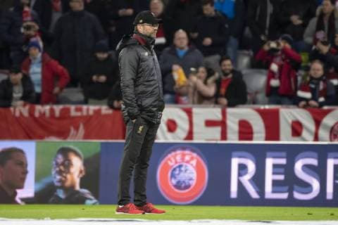 12 03 2019 xkvx Football UEFA Champions League FC Bayern Munich FC Liverpool Press conference and training emspor v l Head coach Coach Juergen Klopp FC Liverpool DFL DFB REGULATIONS PROHIBIT ANY USE OF PHOTOGRAPHS as IMAGE SEQUENCES and or QUASI VIDEO Munich