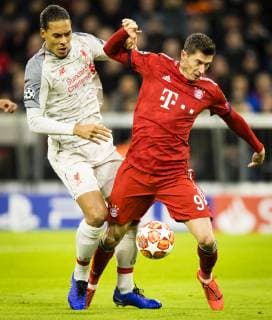 Munich 13 03 2019 Virgil van Dijk Liverpool Robert Lewandowski FCB FC Bayern München FC Liverpool