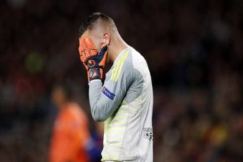 Olympique Lyonnais goalkeeper Anthony Lopes during the UEFA Champions League round of 16 match between FC Barcelona Barca and Olympique Lyonnais at Camp Nou on March 13, 2019 in Barcelona, Spain UEFA Champions League 2018 2019 xVIxVIxImagesx xMauricexvanxSteenxIVx 13898038