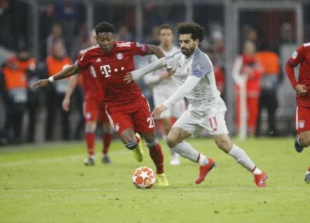 V li David Alaba Bayern Mohamed Salah Liverpool FC Bayern Munich FC Liverpool Munich GER 13 03 2019 Round of 16 Soccer Champions League 2018 2019