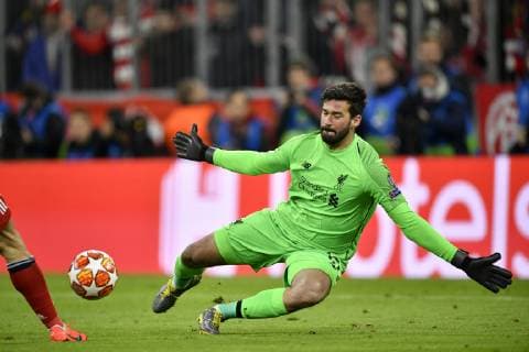 Goalkeeper Alisson Becker FC Liverpool Parade Glossy Parade saves against Robert Lewandowski FC Bayern Munich Champions League CL Round of 16 Return FC Bayern Munich FCB vs FC Liverpool 13 03 2018 DFL REGULATIONS PROHIBIT ANY USE OF PHOTOGRAPHS AS IMAGE SEQUENCES AND OR QUASI VIDEO FC Bayern Munich FCB vs FC Liverpool
