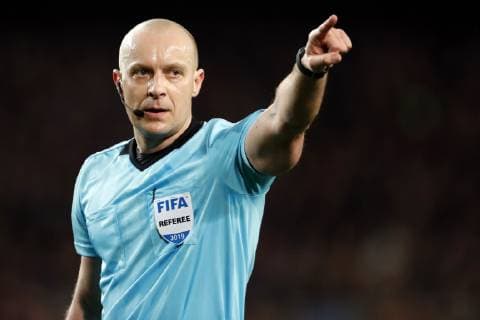 referee Szymon Marciniak during the UEFA Champions League round of 16 match between FC Barcelona Barca and Olympique Lyonnais at Camp Nou on March 13, 2019 in Barcelona, Spain UEFA Champions League 2018 2019 xVIxVIxImagesx xMauricexvanxSteenxIVx 13898664