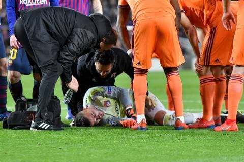 Anthony Lopes of Olympique Lyon in action during the Champions League football match between FC Barcelona vs Olympique Lyon on March 13 2019 at Camp Nou stadium in Barcelona Spain Cordon Press,  xTomasxRubiax xFCxBarcelonaxvsxOlympiquexLyonx