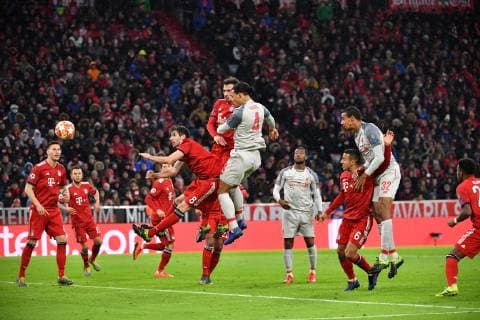 Football Champions League Round of 16 FC Bayern Munich FC Liverpool on 13 03 2019 at the Allianz Arena in Munich Goal to 1 2 by Virgil van Dijk Liverpool DFL DFB regulations prohibit any use of photographs as image sequences and or quasi video xMNx