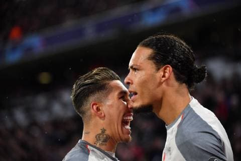 Football Champions League Round of 16 FC Bayern Munich FC Liverpool on 13 03 2019 at the Allianz Arena in Munich Goal celebration to 1 2 by Virgil van Dijk Liverpool DFL DFB regulations prohibit any use of photographs as image sequences and or quasi video xMNx