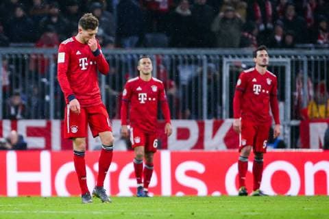 v li Leon Goretzka FC Bayern Muenchen Thiago FC Bayern Muenchen and Mats Hummels FC Bayern Muenchen dissatisfied GER Football UEFA Champions League FC Bayern Muenchen FC Liverpool 13 03 2019 Muenchen Copyright: xTomxWellerx xEibner-Pressefotox EP_eer