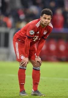 13 03 2019 Football UEFA Champions League 2018 2019 Round of sixteen return FC Bayern München FC Liverpool at Allianz Arena München Serge Gnabry FC Bayern München is disappointed after the match DFL and DFB regulations prohibit any use of photographs as image sequences and or quasi video