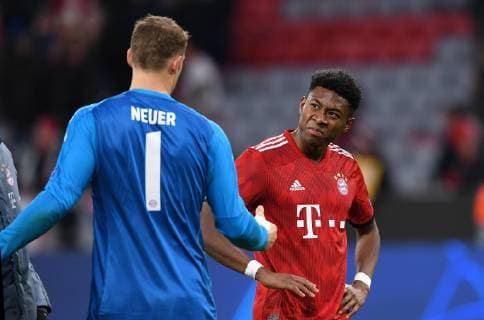 FUSSBALL CHAMPIONS LEAGUE SAISON 2018 2019 ACHTELFINAL RUECKSPIEL FC Bayern Muenchen FC Liverpool 13 03 2019 Goalkeeper Manuel Neuer and David Alaba v l both FC Bayern Muenchen are disappointed after the final whistle