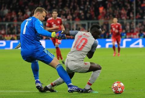 13 03 2019 CL Champions League Round of 16 Return FC Bayern Muenchen vs FC Liverpool Allianz Arena Muenchen Soccer Sport in picture the 0 1 by Sadio Mane FC Liverpool and goalkeeper Manuel Neuer FCB is defeated DFL REGULATIONS PROHIBIT ANY USE OF PHOTOGRAPHS AS IMAGE SEQUENCES AND OR QUASI VIDEO