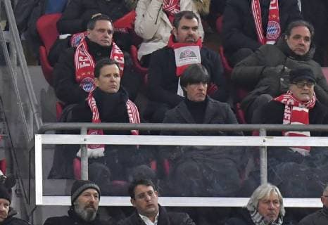 13 03 2019 Football UEFA Champions League Season 2018 2019 Round of 16 Return FC Bayern Muenchen FC Liverpool 1 3 Manager Oliver Bierhoff Germany left and national coach Joachim Loew Joachim Löw Germany Team2