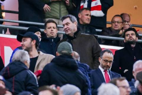 State Premier of Bavaria Markus Soeder on the tribune GER Soccer UEFA Champions League FC Bayern Munich FC Liverpool 13 03 2019 Munich Copyright: xTomxWellerx xEibner-Pressefotox EP_eer
