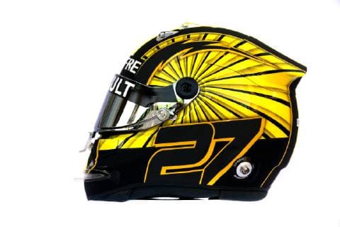 Photo4 LaPresse 14 03 2019 Melbourne, Australia Grand Prix Formula One Australia 2019 In the pic: The helmet of Nico Hulkenberg (GER) Renault Sport F1 Team RS19  Copyright: xPhoto4 LaPressex