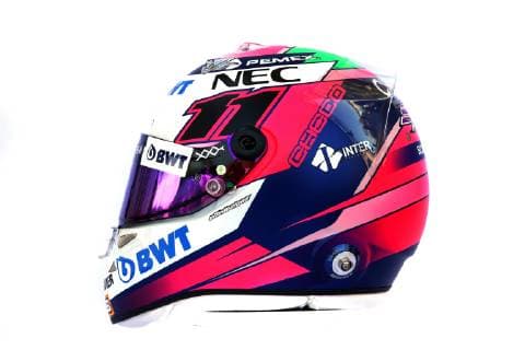 Photo4 LaPresse 14 03 2019 Melbourne, Australia Grand Prix Formula One Australia 2019 In the pic: The helmet of Sergio Perez (MEX) Racing Point F1 Team RP19  Copyright: xPhoto4 LaPressex