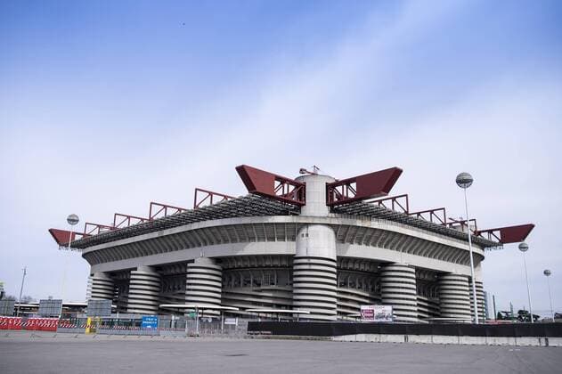 14 03 2019 xkvx Football Europa League 1 8 Final Inter Milan Eintracht Frankfurt emspor v l Exterior view Exterior view Giuseppe Meazza Stadium San Siro DFL DFB REGULATIONS PROHIBIT ANY USE OF PHOTOGRAPHS as IMAGE SEQUENCES and or QUASI VIDEO Milan