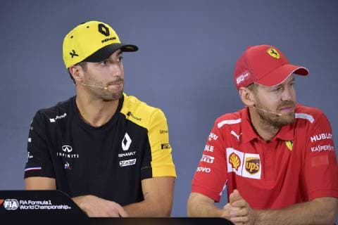 RICCIARDO Daniel F1 Team Renault with VETTEL Sebastian F1 GP Australia 2019 Press Conference 14 03 2019 in Melbourne