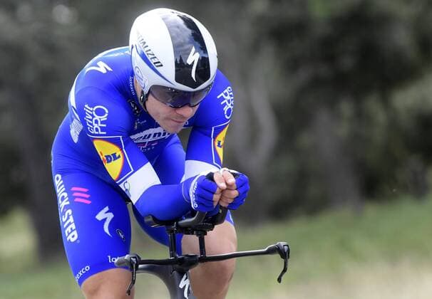 BARBENTANE, FRANCE - MARCH 14 : JAKOBSEN Fabio (NED) of DECEUNINCK - QUICK - STEP during stage 5 of the 2019 Paris - Nice cycling race, an individual time trial, with start and finish in Barbentane (25,5 km) on March 14, 2019 in Barbentane, France, 14 03 2019 CYCLISME : Paris-Nice 2019 - Etape 5 - 14 03 2019 PHOTONEWS PANORAMIC 