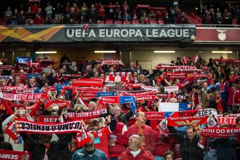 March 14, 2019 - Lisbon, Portugal - Fans before the game of the Europa League 2018 2019 football match between SL Benfica vs GNK Dinamo Zagreb. Europa League 2018 2019: SL Benfica vs GNK Dinamo Zagreb in Lisbon, Portugal - 14 Mar 2019 - ZUMAs197 20190314_zaa_s197_169 Copyright: xHenriquexCasinhasx
