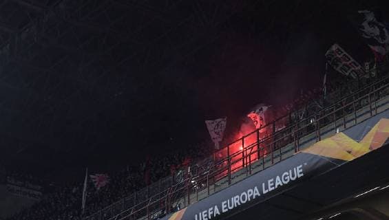 14 03 2019 xjhx Football Europa League 1 8 Final Inter Milan Eintracht Frankfurt emspor v l Eintracht Fans Bengalo DFL DFL DFB REGULATIONS PROHIBIT ANY USE OF PHOTOGRAPHS as IMAGE SEQUENCES and or QUASI VIDEO Milan