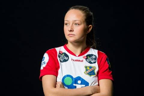 190315 Camilla Linberg of Lyn poses for a portrait during a press event on March 15 2019 in Oslo Photo Vegard Wivestad Grott BILDBYRAN code VG 170307,  Copyright: VEGARDxWIVESTADxGRoTT BB190315BB394