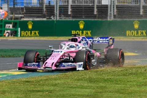 March 16, 2019 - Melbourne, Victoria, Australia - Sergio Perez (11) of Mexico drives the Racing Point RP19 during practice ahead of the Australian Formula 1 Grand Prix at Albert Park on March 16, 2019 in Melbourne, Australia Australian F1 Grand Prix - Qualifying  - ZUMAn230 20190316_zaa_n230_022 Copyright: xMorganxHancockx
