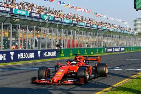 March 16, 2019 - Melbourne, Victoria, Australia - Sebastian Vettel (5) of Germany drives the Scuderia Ferrari SF90 during qualifying for the Australian Formula 1 Grand Prix at Albert Park on March 16, 2019 in Melbourne, Australia Australian F1 Grand Prix - Qualifying  - ZUMAn230 20190316_zaa_n230_077 Copyright: xMorganxHancockx