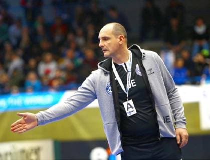 Coach Jörg Engelhard Lübeck Handball 2 League 2018 19 EHV Aue VfL Lübeck Schwartau on 16 3 2019 EHV Aue VfL Lübeck Schwartau