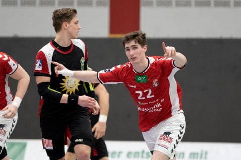 Lübbecke Germany 16 03 2019 2 Handball Bundesliga 2018 2019 TuS N Lübbecke vs Handball Sportverein Hamburg Philipp Bauer Hamburg Lübbecke Nordrhein Westfalen Germany Merkur Arena