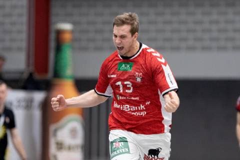 Lübbecke Germany 16 03 2019 2 Handball Bundesliga 2018 2019 TuS N Lübbecke vs Handball Sportverein Hamburg Niklas Weller Hamburg Lübbecke Nordrhein Westfalen Germany Merkur Arena